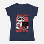 Raccoon Tired Work-Womens-V-Neck-Tee-Studio Mootant