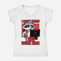 Raccoon Tired Work-Womens-V-Neck-Tee-Studio Mootant