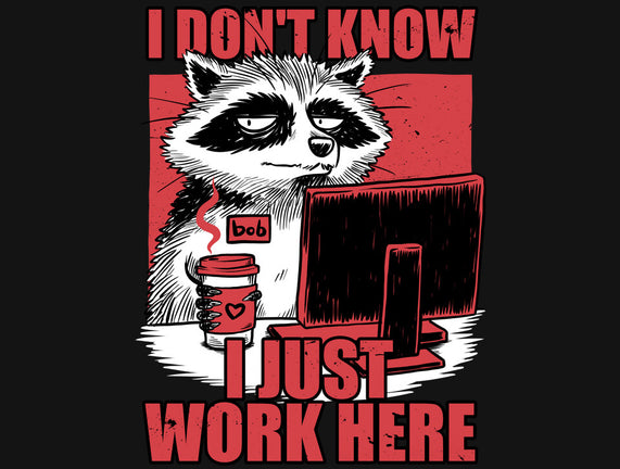 Raccoon Tired Work