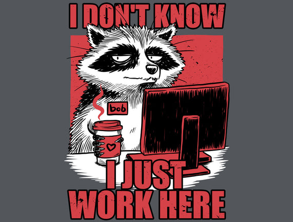 Raccoon Tired Work