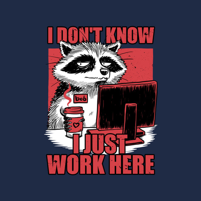 Raccoon Tired Work-Womens-Fitted-Tee-Studio Mootant