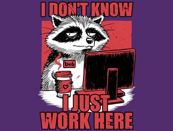 Raccoon Tired Work