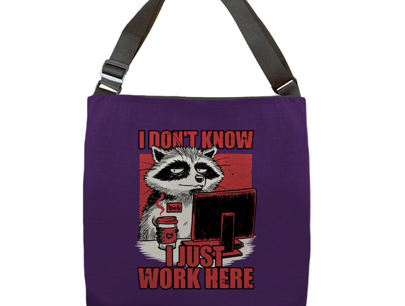 Raccoon Tired Work