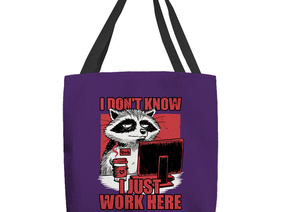 Raccoon Tired Work