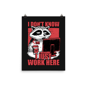 Raccoon Tired Work