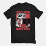 Raccoon Tired Work-Womens-Fitted-Tee-Studio Mootant
