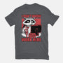Raccoon Tired Work-Womens-Fitted-Tee-Studio Mootant