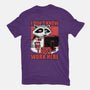 Raccoon Tired Work-Womens-Fitted-Tee-Studio Mootant