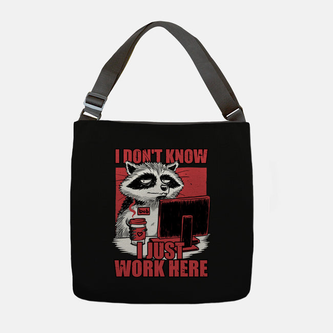 Raccoon Tired Work-None-Adjustable Tote-Bag-Studio Mootant