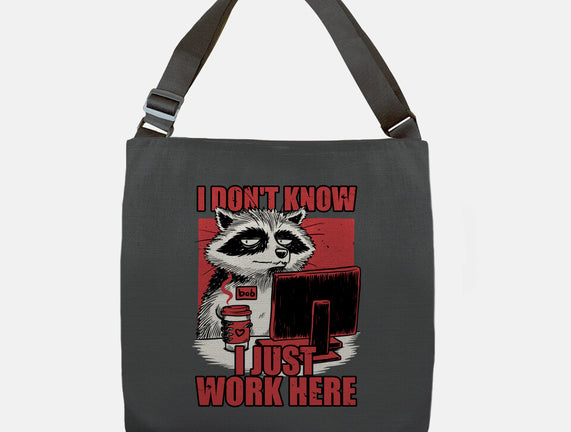 Raccoon Tired Work