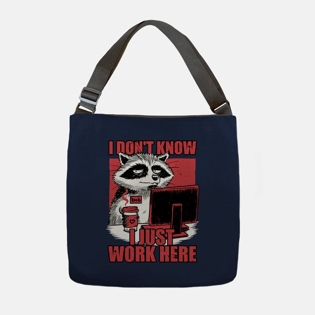 Raccoon Tired Work-None-Adjustable Tote-Bag-Studio Mootant