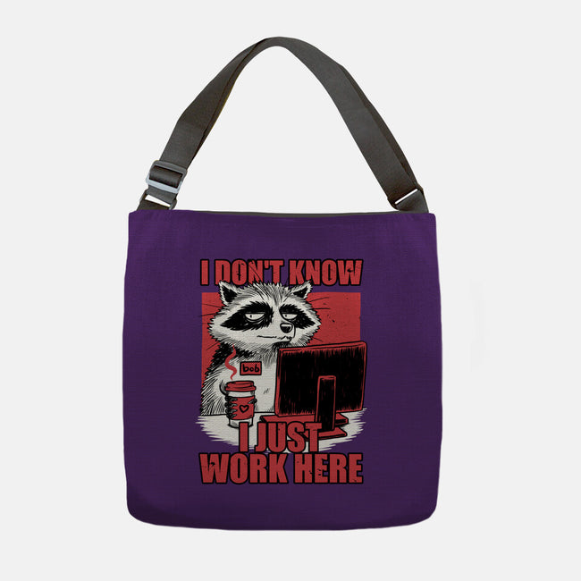 Raccoon Tired Work-None-Adjustable Tote-Bag-Studio Mootant