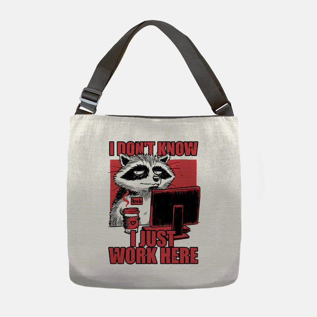 Raccoon Tired Work-None-Adjustable Tote-Bag-Studio Mootant