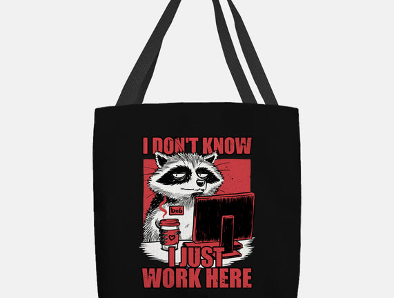 Raccoon Tired Work