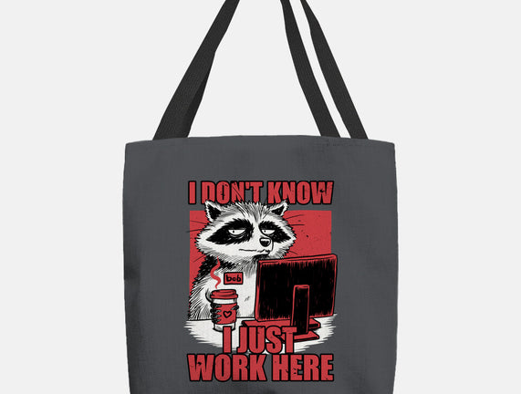 Raccoon Tired Work