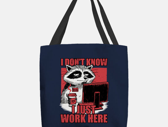 Raccoon Tired Work
