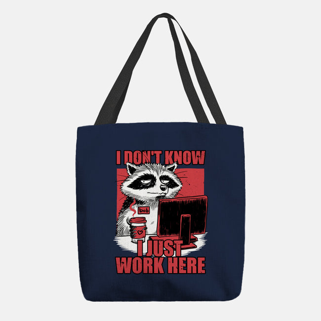 Raccoon Tired Work-None-Basic Tote-Bag-Studio Mootant