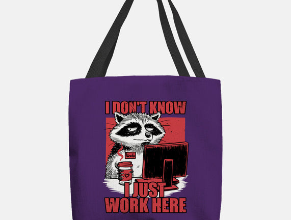 Raccoon Tired Work