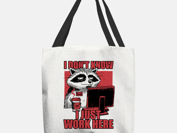 Raccoon Tired Work