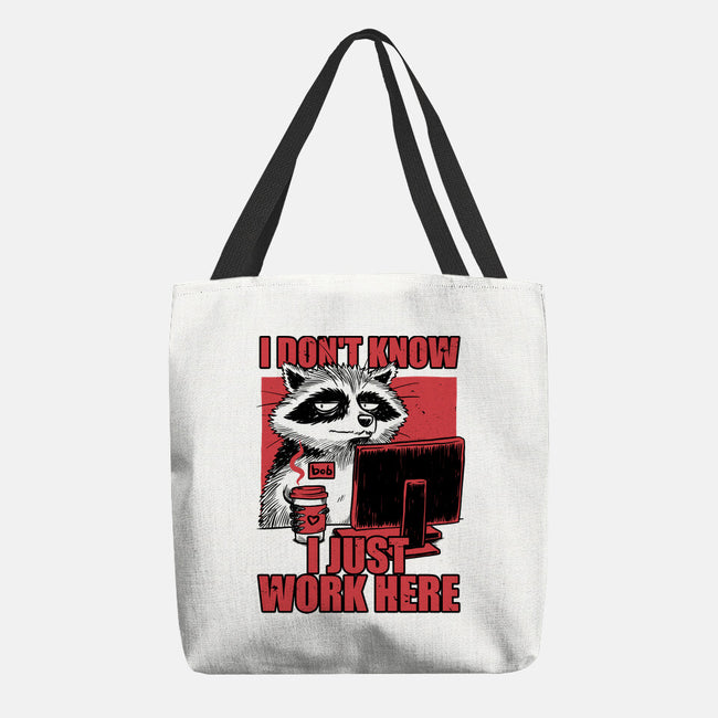 Raccoon Tired Work-None-Basic Tote-Bag-Studio Mootant