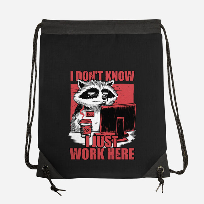 Raccoon Tired Work-None-Drawstring-Bag-Studio Mootant