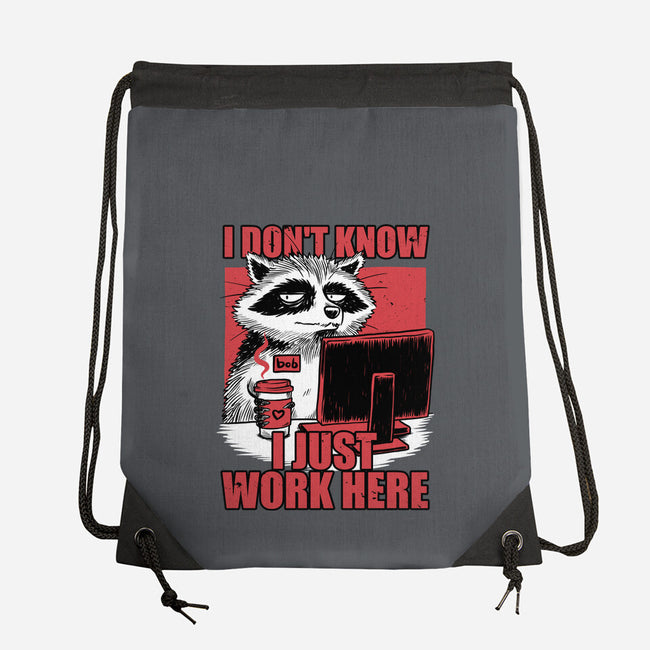 Raccoon Tired Work-None-Drawstring-Bag-Studio Mootant