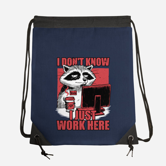 Raccoon Tired Work-None-Drawstring-Bag-Studio Mootant