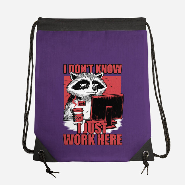 Raccoon Tired Work-None-Drawstring-Bag-Studio Mootant