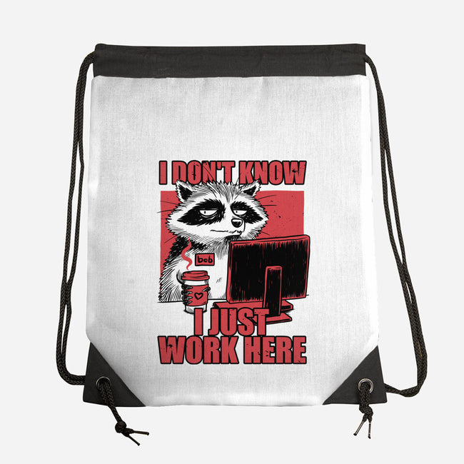 Raccoon Tired Work-None-Drawstring-Bag-Studio Mootant