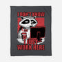 Raccoon Tired Work-None-Fleece-Blanket-Studio Mootant