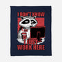 Raccoon Tired Work-None-Fleece-Blanket-Studio Mootant