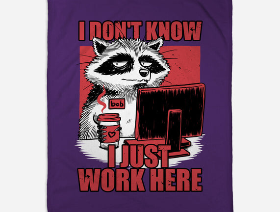 Raccoon Tired Work