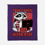 Raccoon Tired Work-None-Fleece-Blanket-Studio Mootant