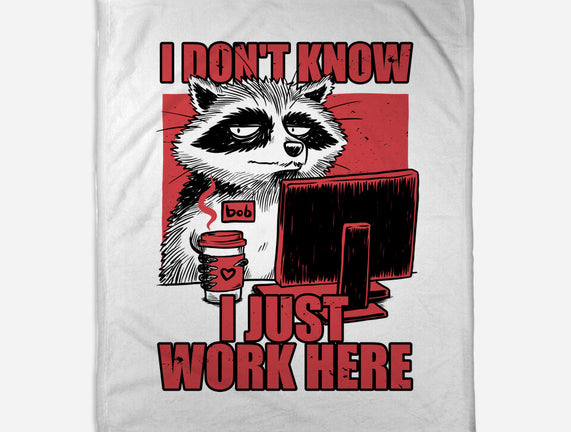 Raccoon Tired Work