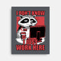 Raccoon Tired Work-None-Stretched-Canvas-Studio Mootant