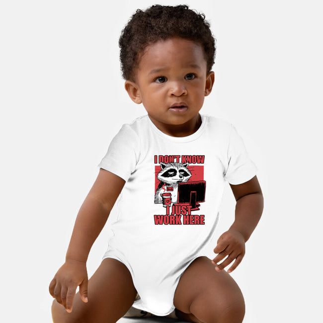 Raccoon Tired Work-Baby-Basic-Onesie-Studio Mootant
