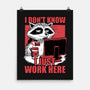 Raccoon Tired Work-None-Matte-Poster-Studio Mootant
