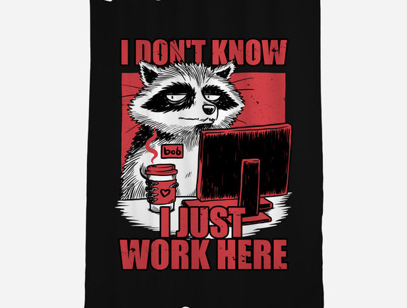 Raccoon Tired Work