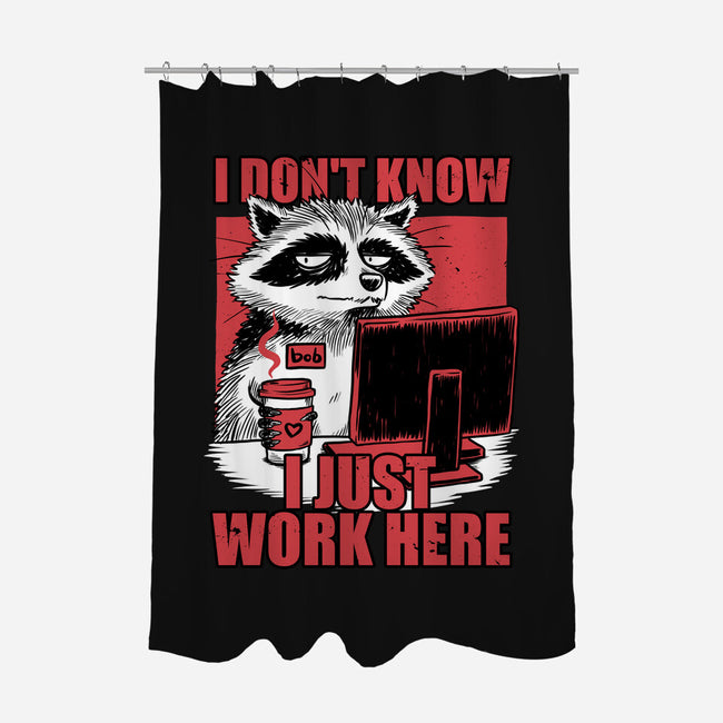 Raccoon Tired Work-None-Polyester-Shower Curtain-Studio Mootant