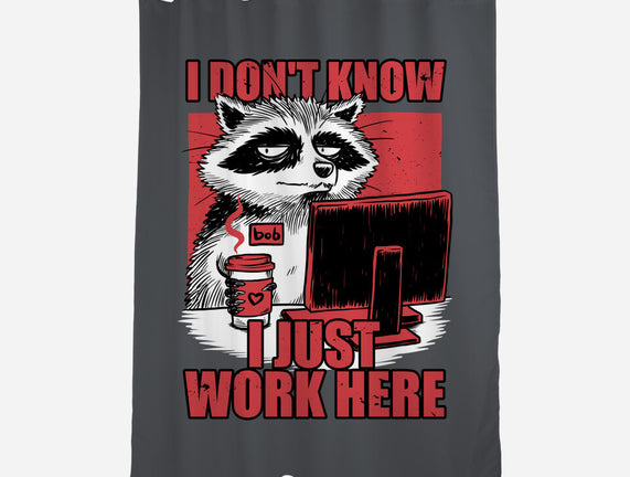Raccoon Tired Work