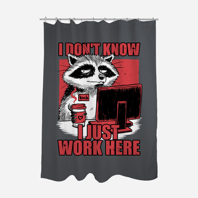 Raccoon Tired Work-None-Polyester-Shower Curtain-Studio Mootant