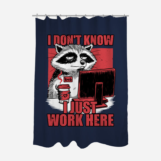 Raccoon Tired Work-None-Polyester-Shower Curtain-Studio Mootant