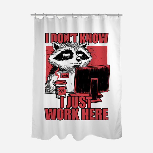 Raccoon Tired Work-None-Polyester-Shower Curtain-Studio Mootant