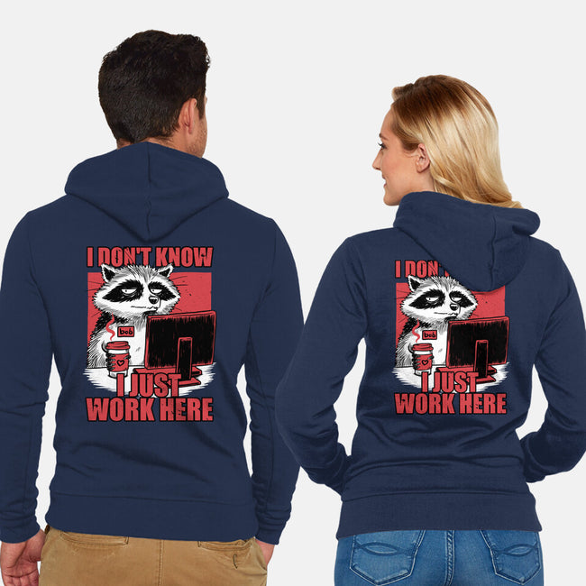 Raccoon Tired Work-Unisex-Zip-Up-Sweatshirt-Studio Mootant