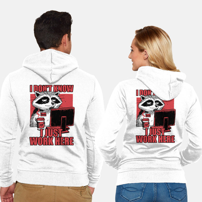 Raccoon Tired Work-Unisex-Zip-Up-Sweatshirt-Studio Mootant