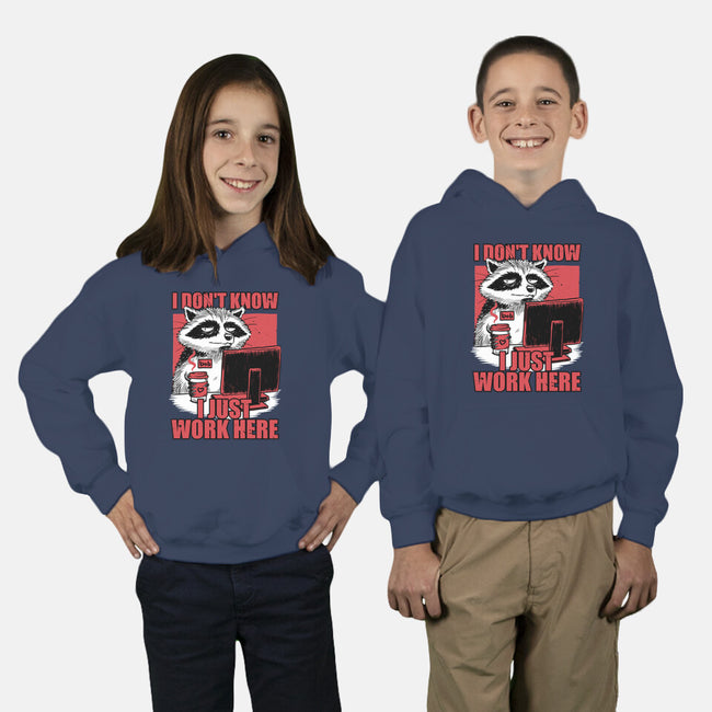 Raccoon Tired Work-Youth-Pullover-Sweatshirt-Studio Mootant