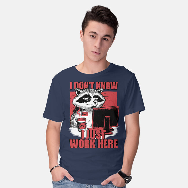 Raccoon Tired Work-Mens-Basic-Tee-Studio Mootant