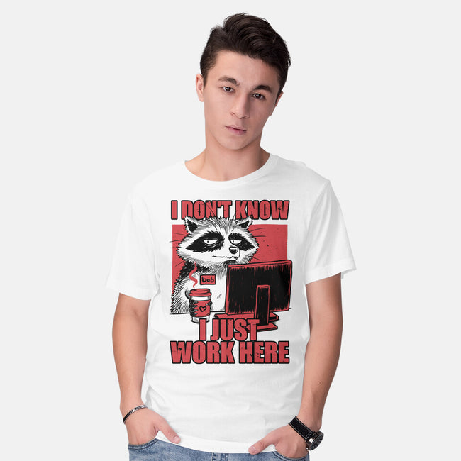 Raccoon Tired Work-Mens-Basic-Tee-Studio Mootant