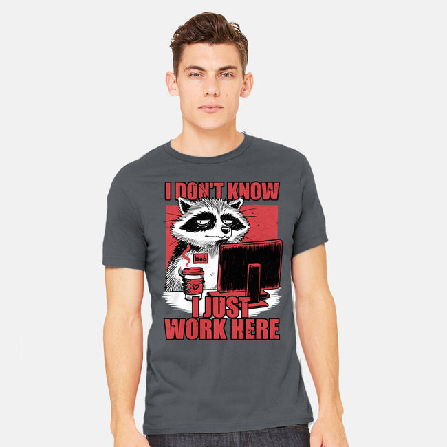 Raccoon Tired Work-Mens-Heavyweight-Tee-Studio Mootant