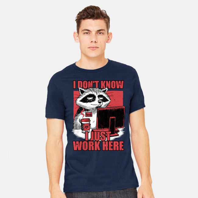 Raccoon Tired Work-Mens-Heavyweight-Tee-Studio Mootant